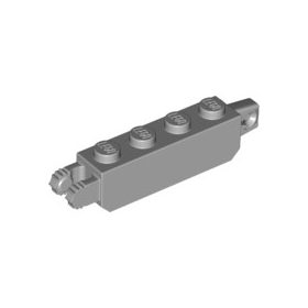   Lego Hinge Brick 1 x 4 Locking with 1 Finger Vertical End and 2 Fingers Vertical End, Light bluish gray
