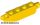 Lego BRICK 1X4 FRIC/STUB/FORK VERT., Bright yellow