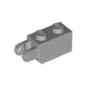   Lego Hinge Brick 1 x 2 Locking with 2 Fingers Vertical End, Light bluish gray