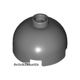   Lego Brick, Round 2 x 2 Dome Top with Bottom Axle Holder - Hollow Stud, Dark bluish gray