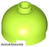 Lego Brick, Round 2 x 2 Dome Top with Bottom Axle Holder - Hollow Stud, Lime