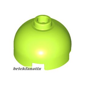   Lego Brick, Round 2 x 2 Dome Top with Bottom Axle Holder - Hollow Stud, Lime