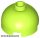 Lego Brick, Round 2 x 2 Dome Top with Bottom Axle Holder - Hollow Stud, Lime