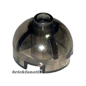   Lego Brick, Round 2 x 2 Dome Top with Bottom Axle Holder - Hollow Stud, Trans-Brown