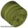 Lego Wheel 18mm D. x 14mm with Pin Hole, Fake Bolts and Shallow Spokes with Black Tire 30.4 x 14 Offset Tread - Band Around Center of Tread (55981 / 92402), Olive green