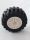 Lego Wheel 18mm D. x 14mm with Pin Hole, Fake Bolts and Shallow Spokes with Black Tire 30.4 x 14 Offset Tread - Band Around Center of Tread (55981 / 92402), White
