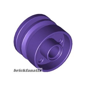   Lego Wheel 18mm D. x 14mm with Pin Hole, Fake Bolts and Shallow Spokes, Dark purple
