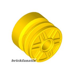   Lego Wheel 18mm D. x 14mm with Pin Hole, Fake Bolts and Shallow Spokes, Yellow
