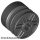 Lego Wheel 18mm D. x 14mm with Axle Hole, Fake Bolts and Shallow Spokes, Black