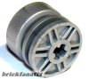 Lego Wheel 18mm D. x 14mm with Axle Hole, Fake Bolts and Shallow Spokes, Flat Silver
