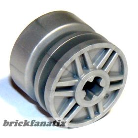   Lego Wheel 18mm D. x 14mm with Axle Hole, Fake Bolts and Shallow Spokes, Flat Silver