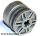 Lego Wheel 18mm D. x 14mm with Axle Hole, Fake Bolts and Shallow Spokes, Flat Silver