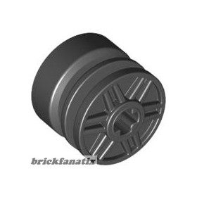   Lego Wheel 18mm D. x 14mm with Axle Hole, Fake Bolts and Shallow Spokes, Black