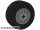 Lego Wheel 18mm D. x 14mm with Axle Hole, Fake Bolts and Shallow Spokes with Black Tire 30.4 x 14 Solid (55982 / 58090), Light grey