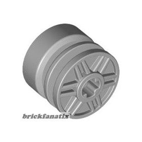   Lego Wheel 18mm D. x 14mm with Axle Hole, Fake Bolts and Shallow Spokes, Light grey
