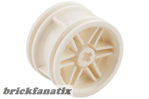 Lego Wheel 30.4mm D. x 20mm with No Pin Holes and Reinforced Rim, White