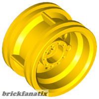 Lego Wheel 30.4mm D. x 20mm with No Pin Holes and Reinforced Rim, Yellow