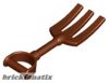 Lego Duplo Utensil Pitchfork with Smooth Handle, Reddish brown