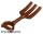 Lego Duplo Utensil Pitchfork with Smooth Handle, Reddish brown