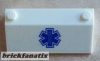 Lego Slope 33 3 x 6 without Inner Walls with Blue EMT Star of Life Pattern on Transparent Background (Sticker) - Set 60023