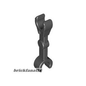   Lego Arm Mechanical, Straight with Clips at 90 degrees (Vertical Grip), Black