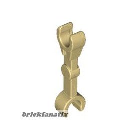   Lego Arm Mechanical, Straight with Clips at 90 degrees (Vertical Grip), Tan