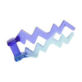   Lego Wave Angular Double with Bar Handle (Electric Zigzag) with Marbled Trans-Purple Pattern