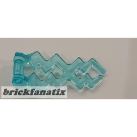   Lego Wave Angular Double with Bar Handle (Electric Zigzag), Trans light blue