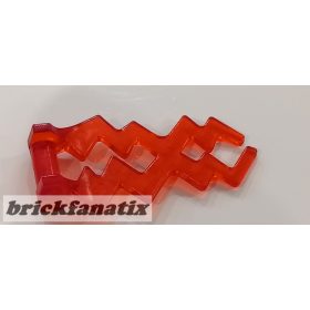   Lego Wave Angular Double with Bar Handle (Electric Zigzag), Trans red