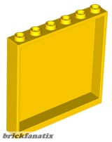 Lego Wall Element 1X6X5, Yellow