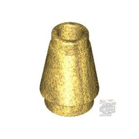 Lego Cone 1 x 1 with Top Groove, Dark gold