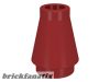 Lego Cone 1 x 1 with Top Groove, Dark red