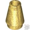 Lego Cone 1 x 1 with Top Groove, Gold