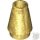 Lego Cone 1 x 1 with Top Groove, Gold