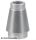 Lego Cone 1 x 1 with Top Groove, Metallic silver