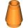Lego Cone 1 x 1 with Top Groove, Orange