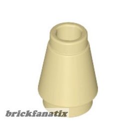 Lego Cone 1 x 1 with Top Groove, Tan
