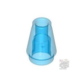 Lego Cone 1 x 1 with Top Groove, Transparent blue