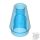 Lego Cone 1 x 1 with Top Groove, Transparent blue