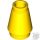 Lego Cone 1 x 1 with Top Groove, Yellow