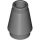 Lego Cone 1 x 1 with Top Groove, Dark grey