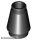 Lego Cone 1 x 1 with Top Groove, Pearl dark grey