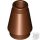 Lego NOSE CONE SMALL 1X1, Reddish brown