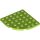 Lego Plate, Round Corner 6 x 6, Lime