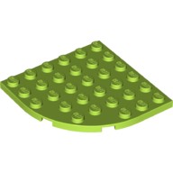 Lego PLATE 6X6 W. BOW, Bright yellowish green