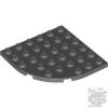 Lego Plate 6X6 W. Bow, Dark grey