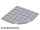 Lego PLATE 6X6 W. BOW, Light grey