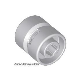   Lego Wheel 11mm D. x 12mm, Hole Notched for Wheels Holder Pin, White