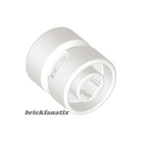   Lego Wheel 11mm D. x 12mm, Hole Notched for Wheels Holder Pin, White