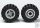 Lego Wheel 11mm D. x 12mm, Hole Notched for Wheels Holder Pin with Black Tire Offset Tread Small Wide, Band Around Center of Tread (6014b / 87697), Light bluish gray